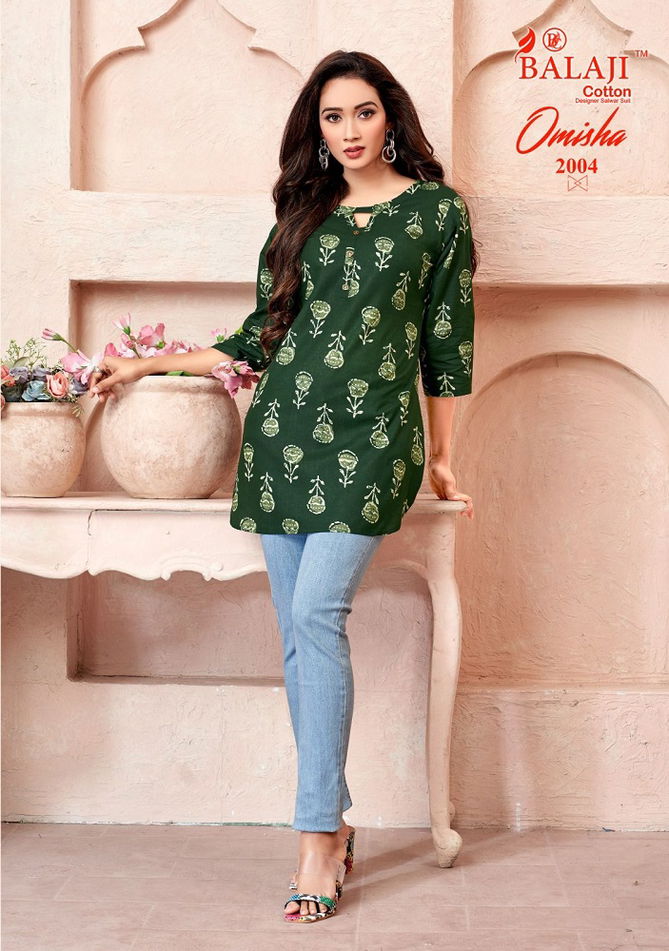 Omisha Vol 2 By Balaji Cotton Readymade Short Top Wholesale Market In Surat
